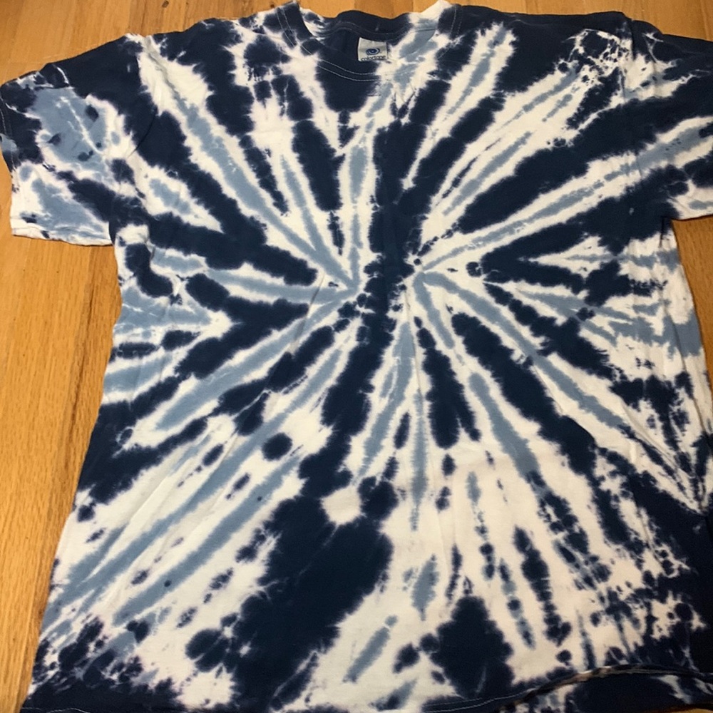 Blue tie dye shirt